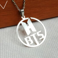 Dây chuyền chữ BTS không đen phụ kiện idol kpop hàn quốc - popanda