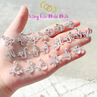 Dây chuyền chữ cái thiên thần Bạc ta - Dây chuyền nữ bạc ta - Vàng bạc Khải Khải