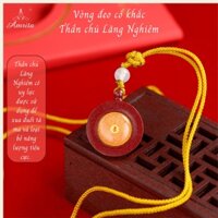 DÂY CHUYỀN CHÚ LĂNG NGHIÊM ĐÁ CHU SA BÌNH AN -Thần chú Shurangama –  Amrita
