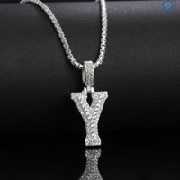 Dây chuyền chữ Y bạc đính đá cho nam cá tính DCA0076 - Trang Sức TNJ