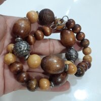 Dây chuyền chuỗi hạt gỗ Nhật trang sức vintage cổ điển second hand