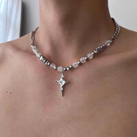 Dây Chuyền Chuỗi Hạt Mặt Thánh Giá Phá Cách Hiphop Unisex - DC049