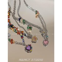 Dây Chuyền Chuỗi Hạt Nhiều Màu Sắc Sang Trọng Thời Trang Mùa Hè Cho Nữ