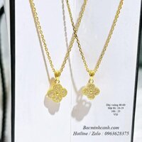 Dây chuyền cỏ 4 lá nạm đá vàng 10k DCNU393