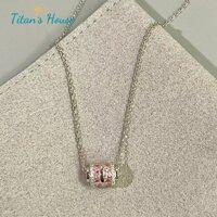 Dây chuyền có mặt đá hình trụ đá Zircon hồng - Titan's House - DM006T