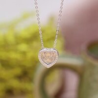 Dây Chuyền Của Nữ, Vòng đeo cổ Bạc Đính Đá Cao Cấp DB1675