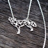 Dây Chuyền Cún Cắt Laser Geometric Bạc 925