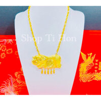 dây chuyền cưới cô dâu, dây chuyền heo mạ vàng 24 cao cấp mẫu mới về