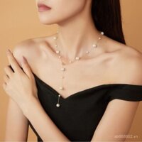Dây chuyền đa năng Swarovski, dây chuyền áo len Pháp, dây chuyền bầu trời đầy sao cao cấp, dây chuyền xương đòn cho phụ nữ