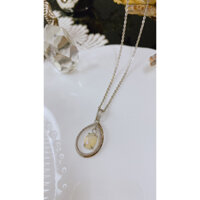 DÂY CHUYỀN ĐÁ OPAL  2HAND - TRANG SỨC SI NHẬT - BOU JEWELRY VINTAGE MÃ VC633