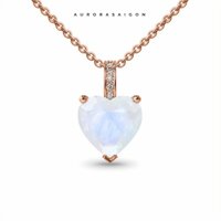 Dây chuyền đá Sắc Màu hình trái tim mã AS-031-PH-OPAL