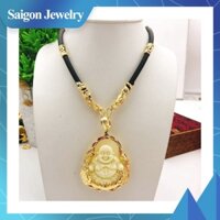 Dây Chuyền Đầu Rồng Mặt Phật Vàng Bọc Đài Sen Mạ Vàng Phong Thủy
