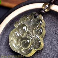 Dây chuyền đeo cổ phong thủy + mặt dây chuyền Hồ Ly Chín đuôi bằng đá Citrine