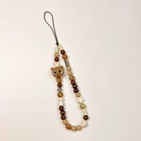 Dây chuyền điện thoại hình mèo dễ thương Retro, Vỏ điện thoại Mặt dây chuyền chuỗi hạt