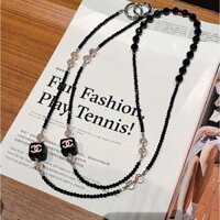 Dây chuyền đính cườm chéo Chanel Thích hợp cho điện thoại di động của các mẫu khác nhau Di động Đơn giản Thời trang Dây buộc điện thoại di động Cảm giác cao cấp Túi treo chìa khóa