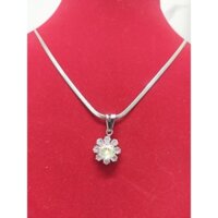 Dây chuyền đính xoàn to khắc hiệu  Au 750