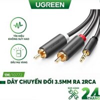 Dây chuyển đổi 3.5mm ra 2RCA HOA SEN dài từ 1-10m UGREEN AV102 - Hàng Nhập Khẩu  - 1m 10772