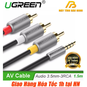Dây chuyển đổi 3.5mm sang AV màu đen UGREEN 20894