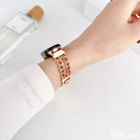 Dây chuyền đôi cho Xiaomi Mi Band 9 dây đeo đồng hồ kim loại loại đầu nối loại dây đeo đồng hồ bằng thép không gỉ phù hợp cho dây đeo đồng hồ Xiaomi Mi Band 9 8