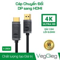 Dây chuyển đổi Displayport to HDTV 1.5m VegGieg V-Z604