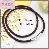 Dây chuyền dù thái màu nâu 3ly đẹp, hợp thời trang - 4mm,50cm