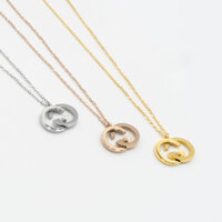 Dây chuyền Gucci stainless steel CC necklace 6104
