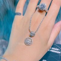 Dây chuyền Halo tròn xoàn cao  cấp