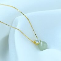 Dây chuyền Hetian Flash Kim cương 925 Sterling Silver