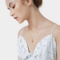 Dây chuyền hình chiếc lá đính đá