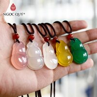 Dây chuyền hồ lô trường thọ đá mã não 34x20mm - Ngọc Quý