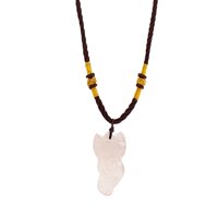 Dây Chuyền Hồ Ly Đá Thạch Anh Hồng MS2