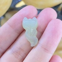 Dây Chuyền Hồ Ly Ngọc Hòa Điền Kèm Dây Dù Đeo Cổ