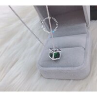 Dây chuyền hộp đá trang sức bạc
