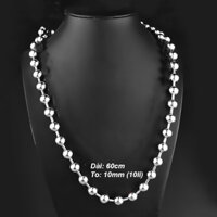 Dây chuyền inox Bi tròn cực đại 10li MDC00110 Không đen không gỉ sét
