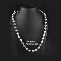 Dây chuyền inox Bi tròn to 8li MDC0018 Không đen không gỉ sét