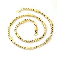 Dây Chuyền Inox Bông Dừa Mạ Vàng Khóa Tôm Hùm-Dùng không đen rỉ
