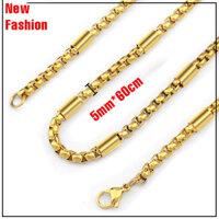 Dây chuyền inox cao cấp kiểu bông dừa loại to 5ly bọc khoen mạ vàng đem lại đẳng cấp, phong độ cho người đeo