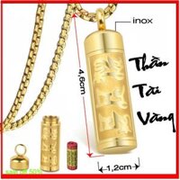 DÂY CHUYỀN INOX TRỤ RỔNG ĐỰNG KINH CHÚ (Mặt + Dây như hình)