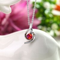 Dây chuyền kèm mặt pha lê kiểu xoắn dễ thương - shop kỳ lân