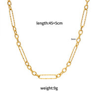 Dây chuyền kẹp giấy vòng cổ vàng 18k Dây chuyền xương rắn bằng thép không gỉ
