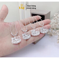Dây chuyền khắc tên,vòng cổ khắc tên mặt mèo bạc ta _ bạc TAJ
