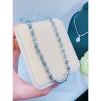 Dây chuyền kiểu bi form vừa dạng xoắn _bạc S925 XI KIM CAO CẤP