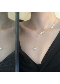 Dây Chuyền Kiểu Chữ Y Sang Trọng Chất Liệu Thép Titan Không Rỉ Không Dị Ứng TT 2179 - Vàng