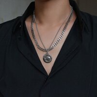Dây Chuyền Layer Teapear Mặt Trời Inox ko gỉ