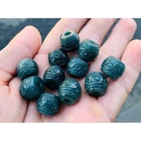 Dây chuyền lu thống lam ngọc chạm kèm dây dù đeo cổ