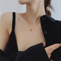 Dây chuyền mạ vàng 18k phối mặt bi tròn phong cách thời trang sang chảnh CT4
