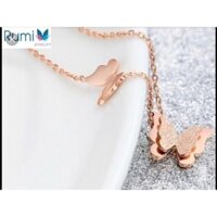 Dây chuyền mạ vàng titan hình bướm dế thương