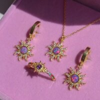 Dây Chuyền Mặt Đá opal Hình Ngôi Sao Phong Cách vintage 11.30 lyj ssjj