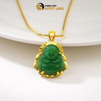 Dây Chuyền Mặt Di Lặc Ngọc, Dây Chuyền Mạ Vàng 18K Cao Cấp, Vòng Cổ Phong Thủy