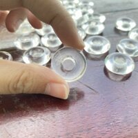 Dây chuyền mặt đồng điếu T.A trắng trong 2cm kèm dây dù đeo cổ